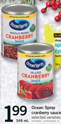 Fortinos OCEAN SPRAY CRANBERRY SAUCE, 348 ML offer