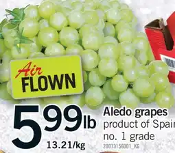 Fortinos ALEDO GRAPES offer