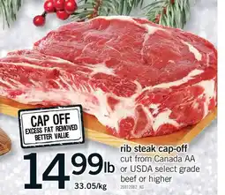 Fortinos RIB STEAK CAP-OFF offer