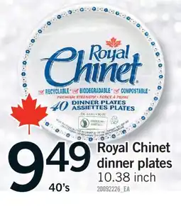 Fortinos ROYAL CHINET DINNER PLATES, 40's offer