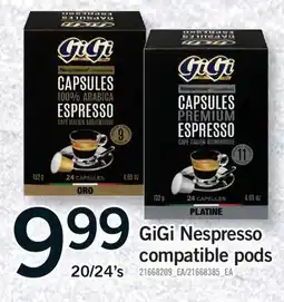 Fortinos GIGI NESPRESSO COMPATIBLE PODS, 20/24'S offer