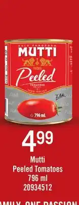 Fortinos MUTTI PEELED TOMATOES, 796 ml offer
