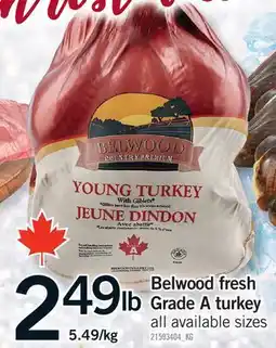 Fortinos BELWOOD FRESH GRADE A TURKEY offer
