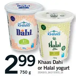 Fortinos KHAAS DAHI OR HALAL YOGURT, 750 G offer