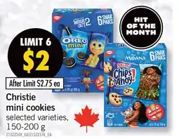 Fortinos CHRISTIE MINI COOKIES, 150-200G offer