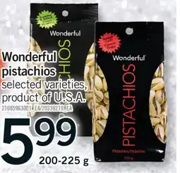 Fortinos WONDERFUL PISTACHIOS, 200-225 G offer