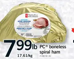 Fortinos PC BONELESS SPIRAL HAM offer