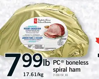 Fortinos PC BONELESS SPIRAL HAM offer