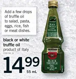 Fortinos BLACK OR WHITE TRUFFLE OIL, 55 ML offer