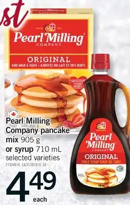 Fortinos PEARL MILLING COMPANY PANCAKE MIX, 905 G OR SYRUP, 710 ML offer