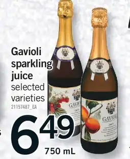 Fortinos GAVIOLI SPARKLING JUICE, 750 ML offer