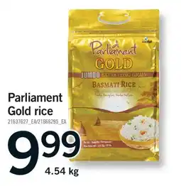 Fortinos PARLIAMENT GOLD RICE, 4.54 KG offer