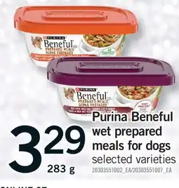 Fortinos PURINA BENEFUL WET PREPARED MEALS FOR DOGS,283 g offer