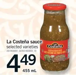 Fortinos LA COSTEÑA SAUCE, 455 ML offer