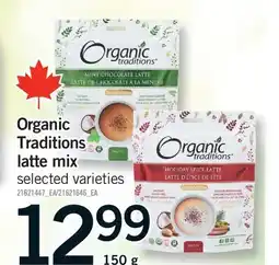 Fortinos ORGANIC TRADITIONS LATTE MIX, 150 g offer
