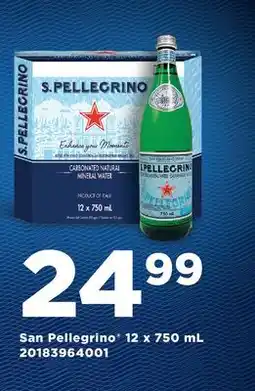 Fortinos SAN PELLEGRINO , 12 X 750 ML offer