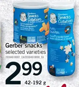 Fortinos GERBER SNACKS, 42-192 G offer