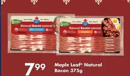 Fortinos MAPLE LEAF NATURAL BACON, 375G offer