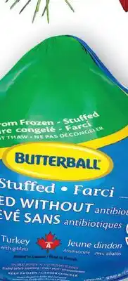 Fortinos BUTTERBALL STUFFED WHOLE TURKEY offer