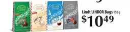 Fortinos LINDT LINDOR BAGS, 150 G offer