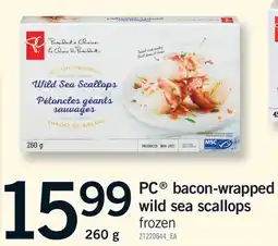 Fortinos PC BACON-WRAPPED WILD SEA SCALLOPS, 260 g offer