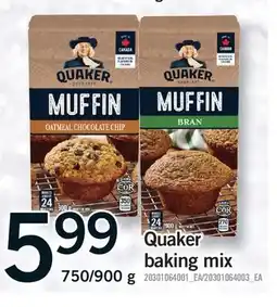 Fortinos QUAKER MIX BAKING, 750/900 G offer