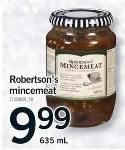 Fortinos ROBERTSON'S MINCEMEAT, 635 ML offer