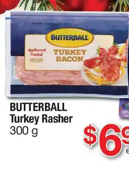 Fortinos BUTTERBALL TURKEY RASHER, 300 g offer