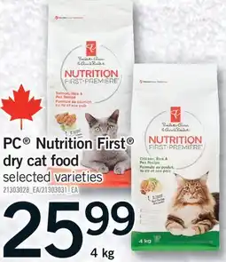 Fortinos PC NUTRITION FIRST DRY CAT FOOD, 4 KG offer