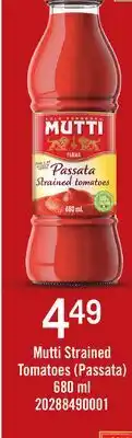 Fortinos MUTTI STRAINED TOMATOES (PASSATA), 680 ML offer