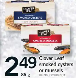 Fortinos CLOVER LEAF SMOKED OYSTERS, 85 G offer