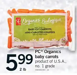 Fortinos PC ORGANICS BABY CARROTS, 2 LB offer