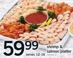 Fortinos SHRIMP & SALMON PLATTER offer