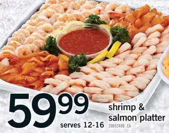 Fortinos SHRIMP & SALMON PLATTER offer
