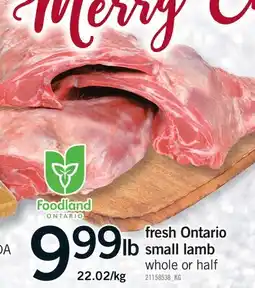 Fortinos FRESH ONTARIO SMALL LAMB offer