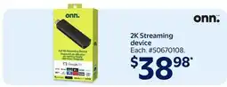 Walmart Onn 2K Streaming device offer