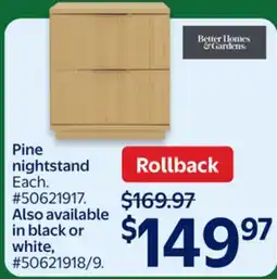 Walmart Pine nightstand Each offer