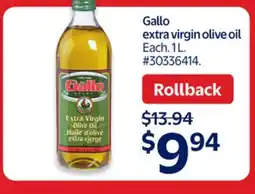 Walmart Gallo extra virgin olive oil offer