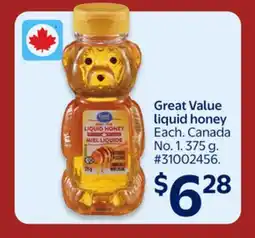 Walmart Great Value liquid honey offer
