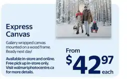 Walmart Express Canvas offer