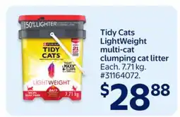 Walmart Tidy Cats LightWeight multi-cat Clumping cat litter offer