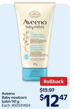 Walmart Aveeno Baby newborn balm 141 g offer