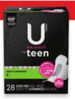 Walmart U By Kotex Premium Pads, Tampons or Liners offer