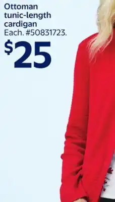 Walmart Ottoman tunic-length cardigan offer
