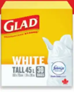 Walmart Glad white kitchen garbage bags offer
