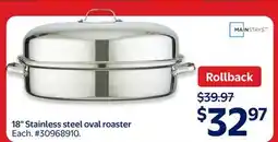 Walmart 18 Stainless steel oval roaster offer