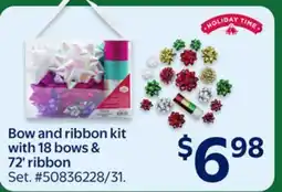 Walmart Bow and ribbon kit with 18 bows & 72' ribbon offer