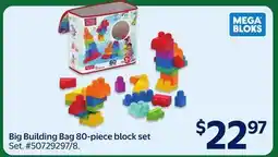 Walmart Big Building Bag 80-Piece Block Set offer