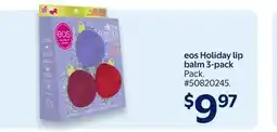 Walmart eos Holiday lip balm 3-pack offer
