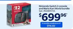 Walmart Nintendo Switch 2 console and Mario Kart World bundle offer
